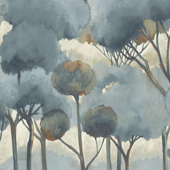 Обои Casadeco 200926312 Foret Des Landes Bleu orage