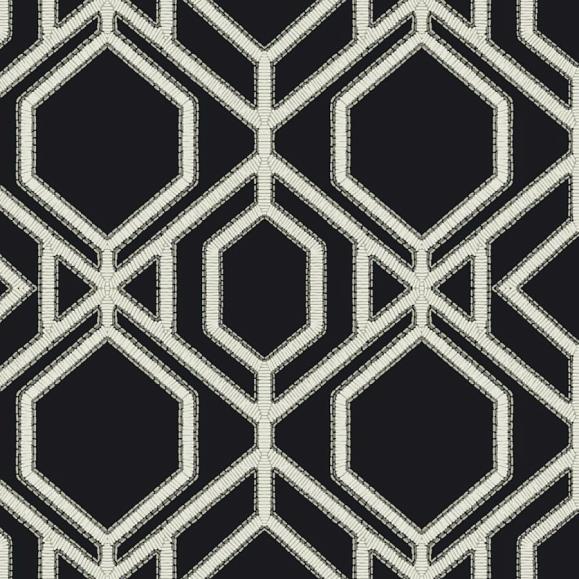 Обои York TC2637 Sawgrass Trellis Black/White