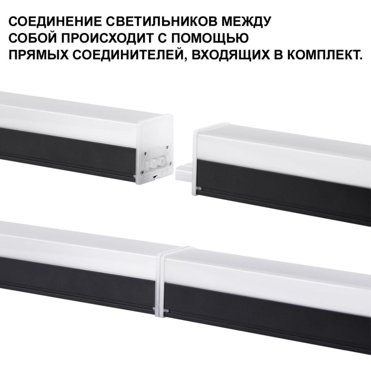 Линейный светильник (в комплекте прямые соединители 2шт и сетевой кабель 2м) Novotech Over Bits 359828