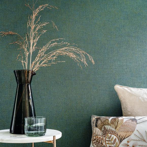 Обои Casamance A75021730 Rhodium Emeraude/Dore