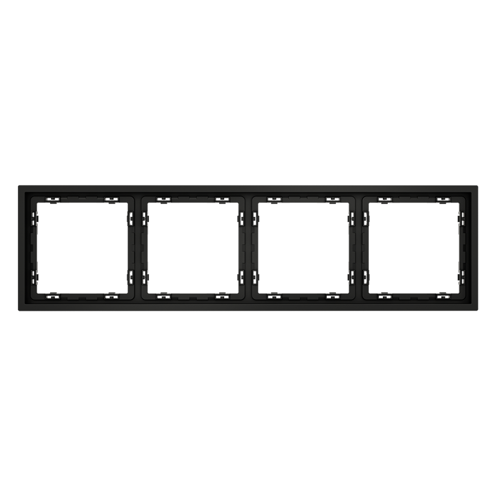 Рамка на 4 поста Voltum S70 VLS100408 (черный матовый)