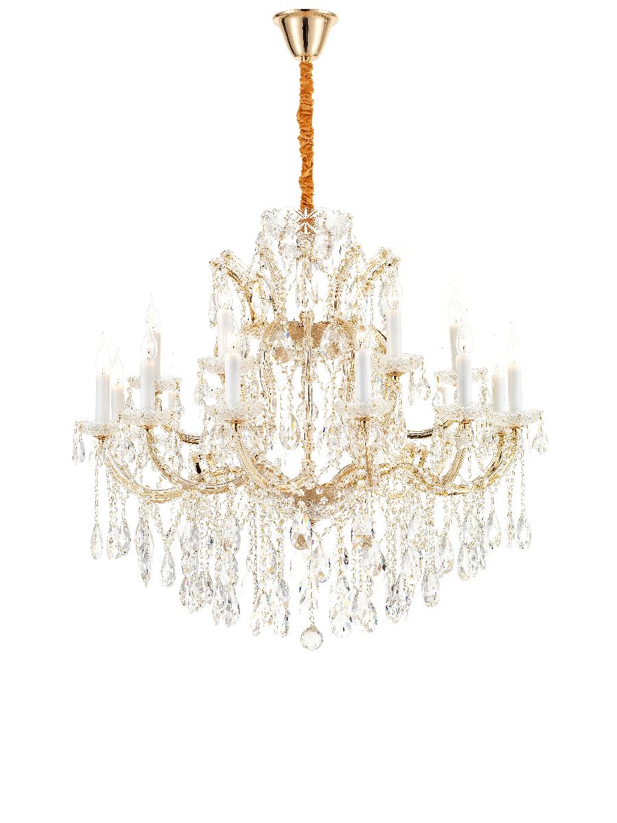 Подвесная люстра iLamp Diamond 6071-18 GD+CL
