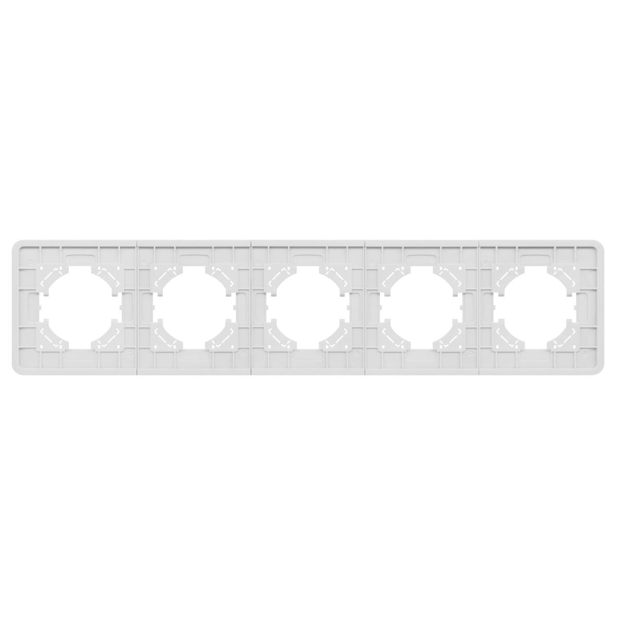 Рамка на 5 постов стеклянная Arlight FRM-OMALI-GS-5-WH 049704