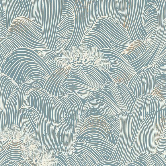 Обои Casamance 75902242 Marée haute Bleu persan