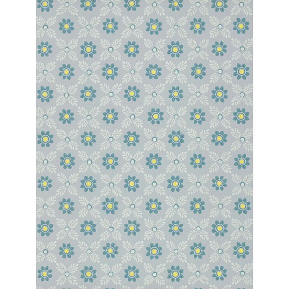 Обои Little Greene 0267DIBONEZ Ditsy Block Bone China Blue