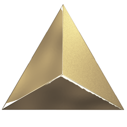 Evoke Traingle Level Gold Laser Glossy