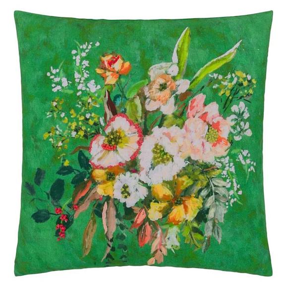 Подушка CCDG1571, Margaretta Linen, Emerald, Designers Guild 55 x 55см