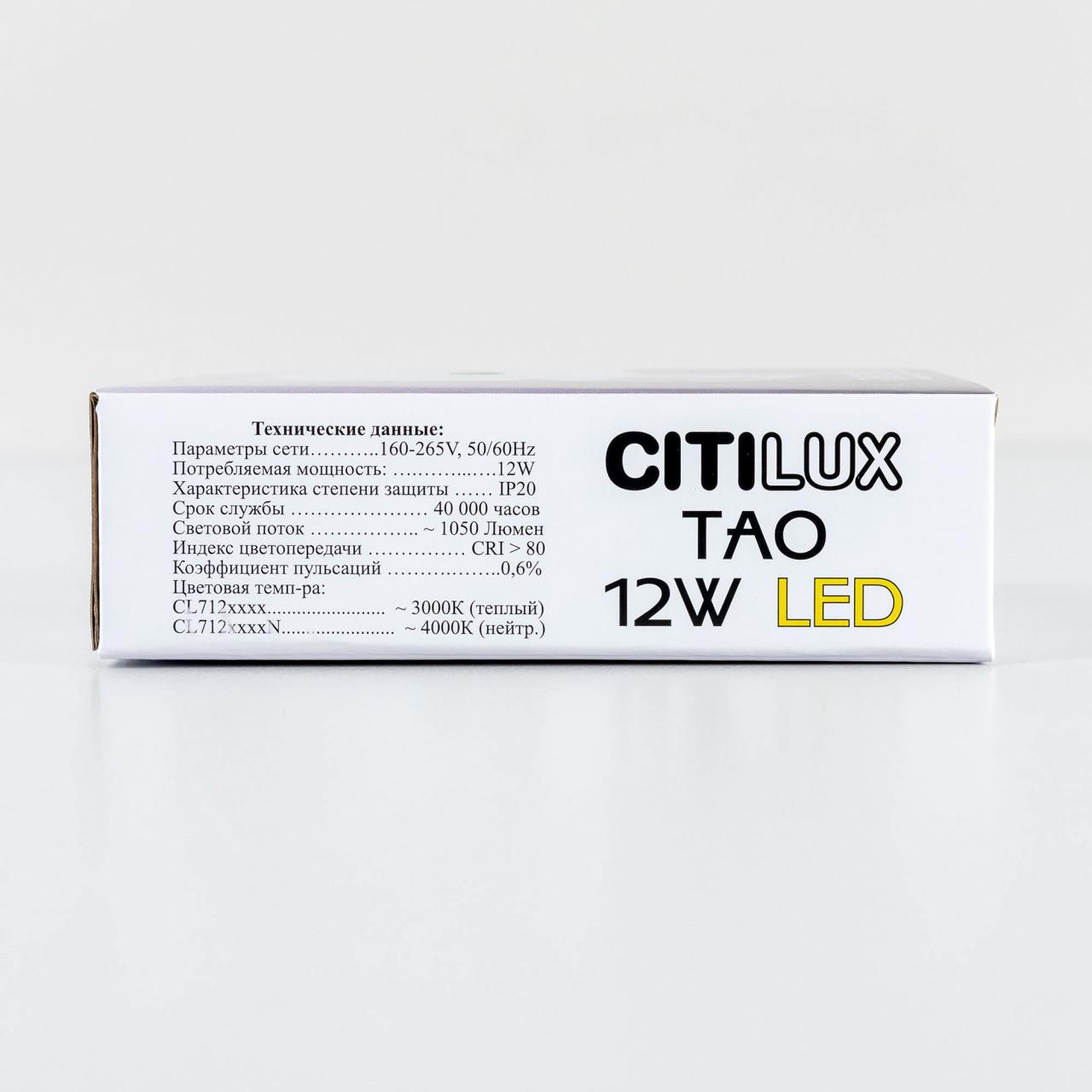 Накладной светодиодный светильник Citilux Тао CL712120N