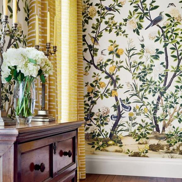 Панно Thibaut TM13666 Jardin Bloom Mural White