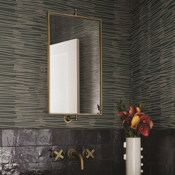 Обои York AG2094 Nikki Chu Water Reed Thatch Forest/Silver