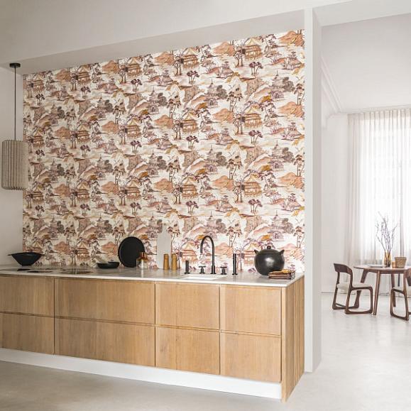 Обои Casamance 75310304 Nara Blanc/Garance