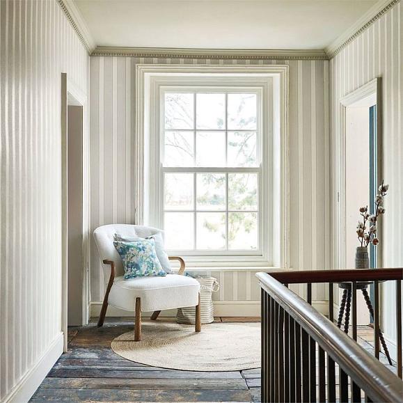 Обои Sanderson 216889 Sonning Stripe Country Linen