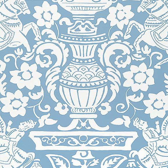 Обои Thibaut T14361 Galway Blue