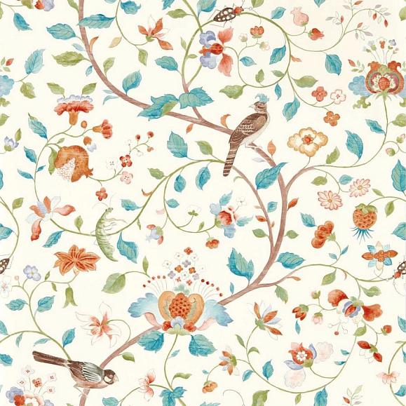 Обои Sanderson DABW217235 Teal/Russet Aril's Garden