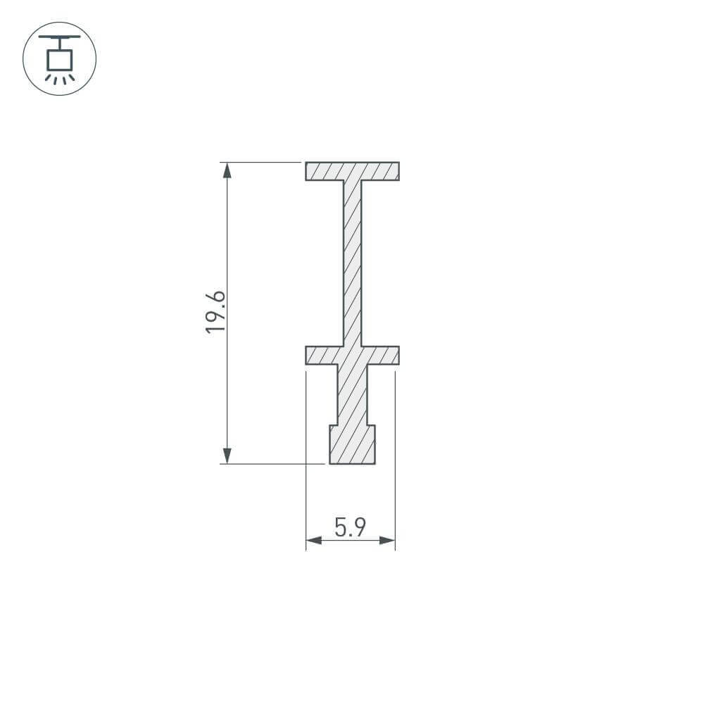 Держатель Arlight FOLED-RAIL-2000 025232