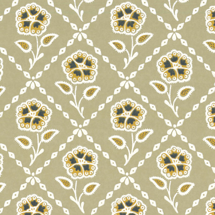Обои Little Greene 0284WHMOUTA Whitehall Moutarde
