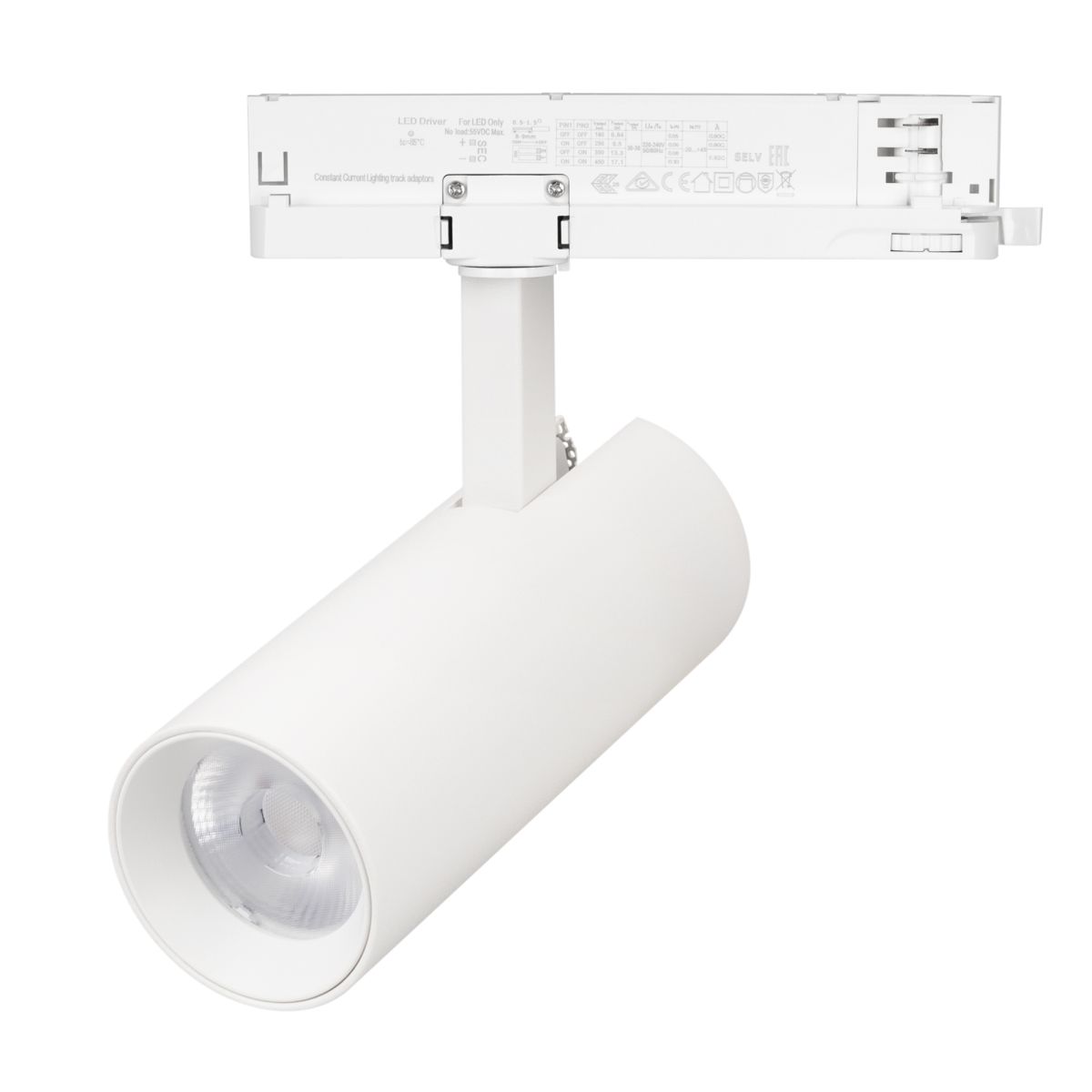 Трековый трехфазный светильник Arlight LGD-GERA-4TR-R55-10W Day4000 (WH, 24 deg, 230V, TRIAC) (IP20 Металл) 058862
