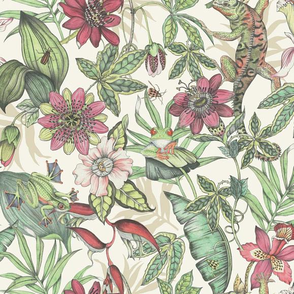 Обои York BL1702 Rainforest White/Soft Multi