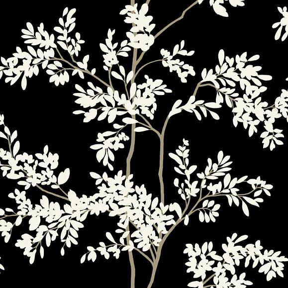 Обои York BL1804 Lunaria Silhouette Black/White