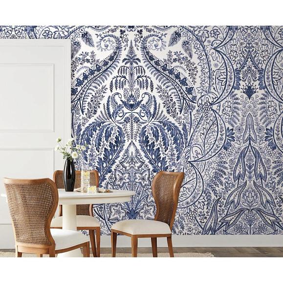 Панно York DM4912M Jaipur Paisley Damask Indigo/White