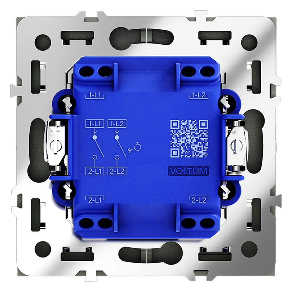 Выключатель с самовозвратом двухклавишный Voltum S70 VLS020606 (титан)