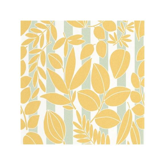 Обои Casadeco 89822606 Ramatuelle Jaune citron / bleu ciel