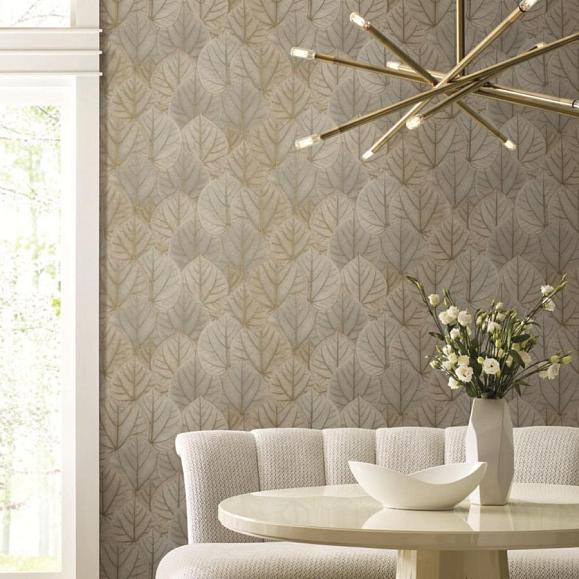 Обои York OS4243 Leaf Concerto Warm Taupe