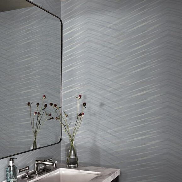 Обои York DT5051 Glistening Chevron Smokey Blue