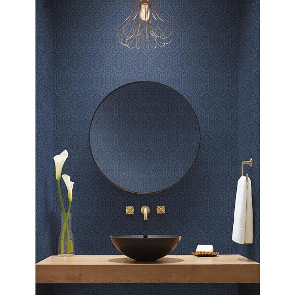 Обои York DM5037 Cathedral Damask Indigo