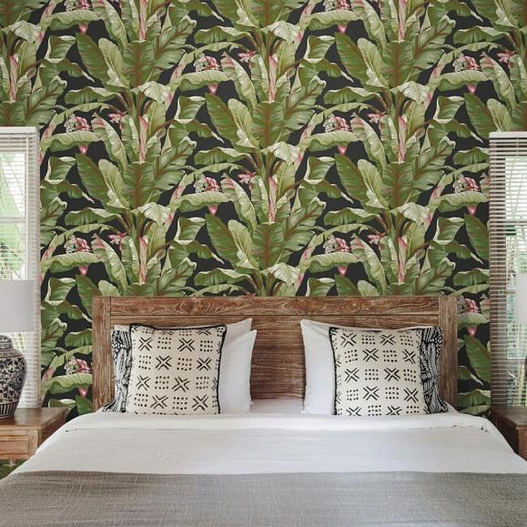 Обои York AT7071 Banana Leaf Black/Brights