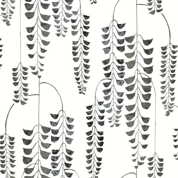 Обои York BW3943 Deco Wisteria Black/Metallic