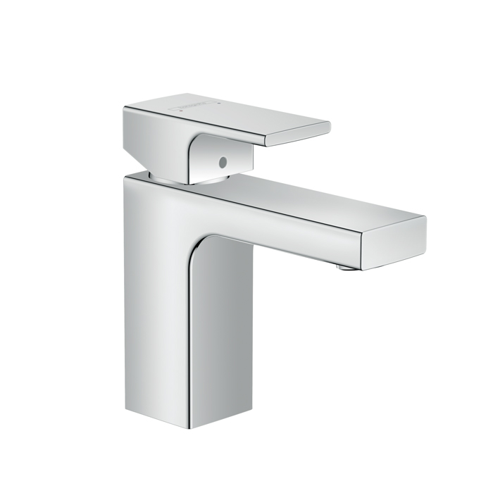 Hansgrohe Vernis Shap Смеситель для раковины, излив 100 мм, с донным клапаном, цвет: хром