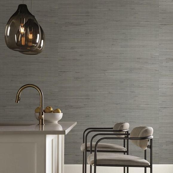 Обои York OS4325 Metallic Jute Silver/Aqua