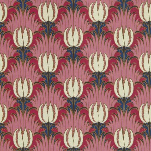 Обои Morris 510030 Tulip & Bird Amaranth & Blush