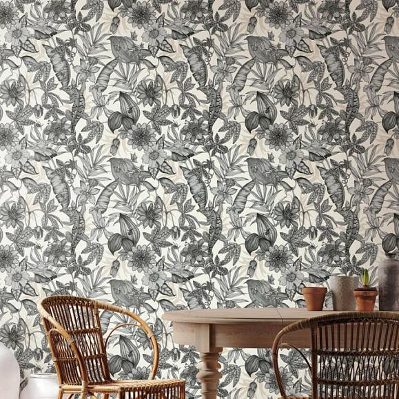 Обои York BL1703 Rainforest White/Charcoal
