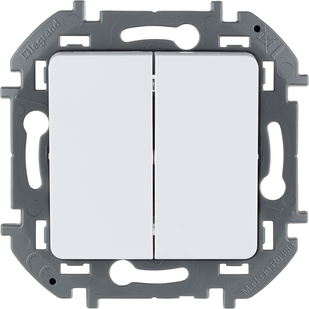 Выключатель двухклавишный Legrand Inspiria 673620