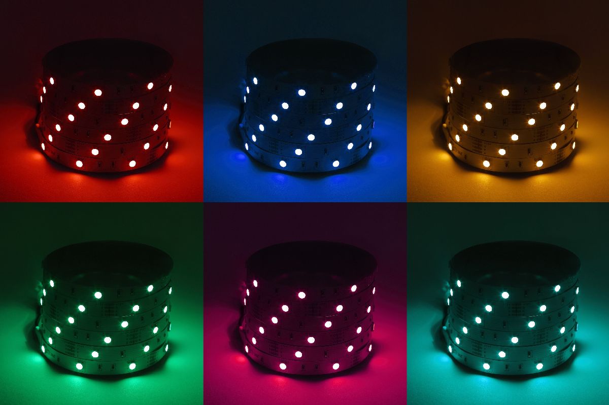 Светодиодная лента Эра 12В 2835 7,2Вт/м RGB 5м IP20 LS5050-7,2-30-12-RGB-IP20-1 year-5m Б0035602