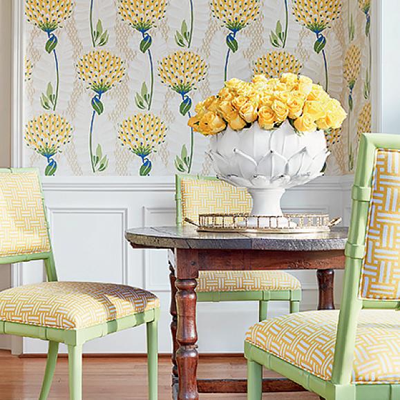 Обои Thibaut T10646 Tiverton Yellow