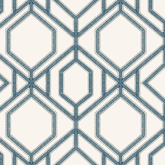 Обои York TC2634 Sawgrass Trellis White/Blue