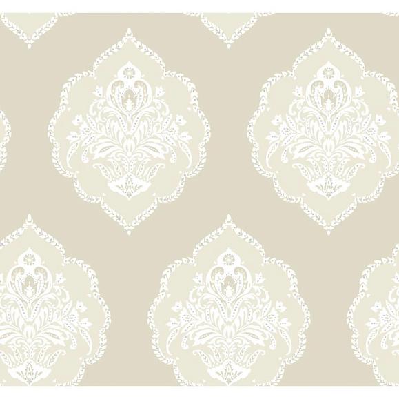 Обои York DM4983 Signet Medallion Damask Beige