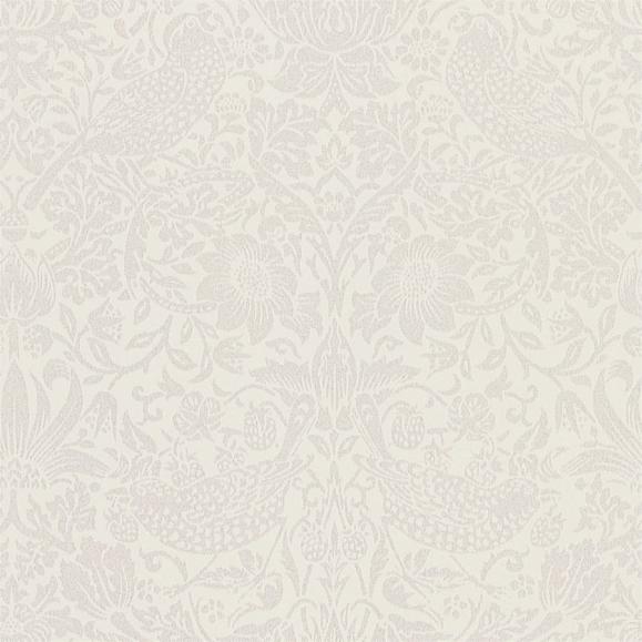 Обои Morris 216021 Pure Strawberry Thief Oyster/Chalk