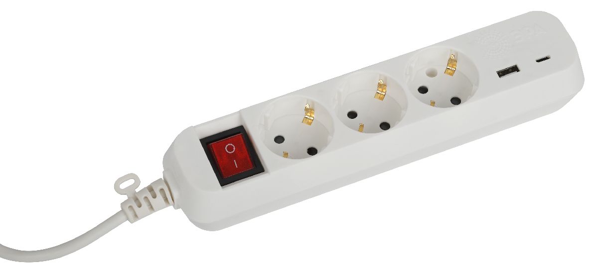 Удлинитель электрический Эра UB-3es-1,5m-USB Б0052897