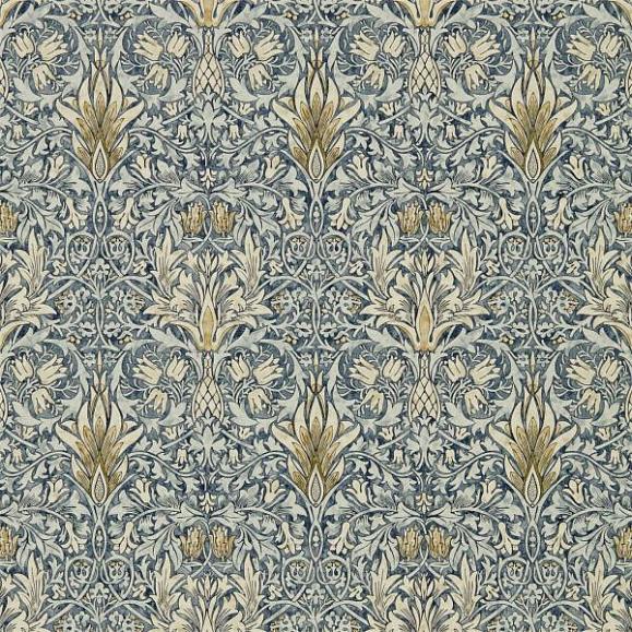 Обои Morris 216812 Snakeshead Indigo/Cumin
