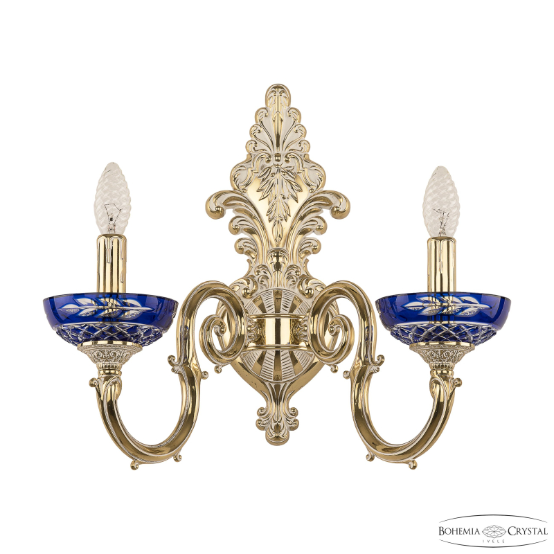Бра Bohemia Ivele Crystal Verona 7203B15/2/210 GW P Clear-Blue/H-1J
