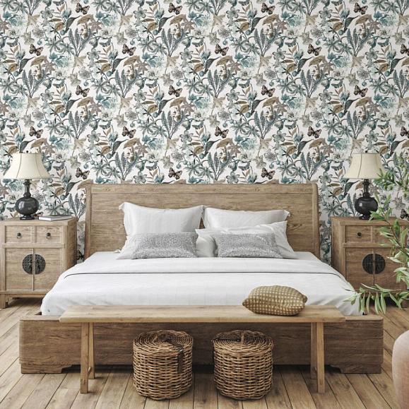 Обои York BL1722 Butterfly House White/Neutrals/Blue