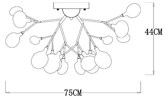 Потолочная люстра ARTE Lamp A7274PL-27WH