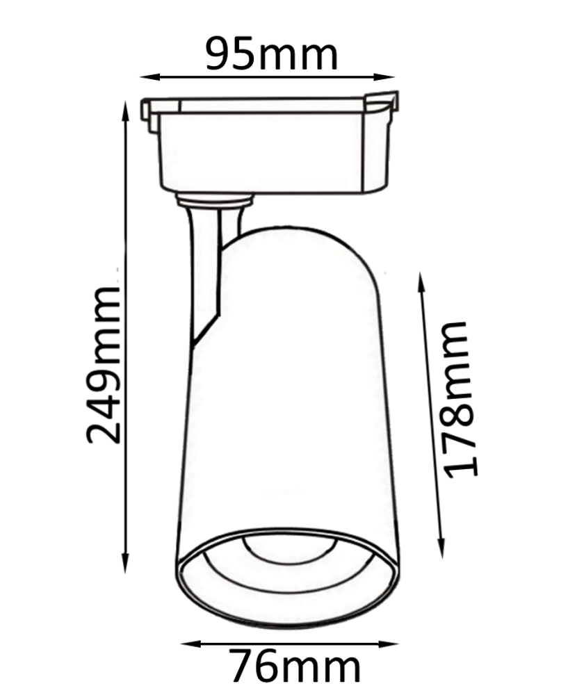 Трековый светильник Crystal Lux CLT 0.31 006 CLT 0.31 006 30W BL