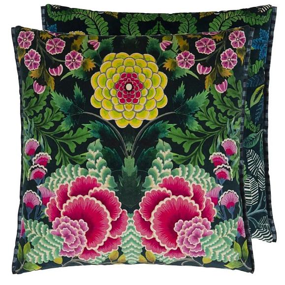 Подушка CCDG1450, Brocart Decoratif Velours, Noir, Designers Guild 55 x 55см