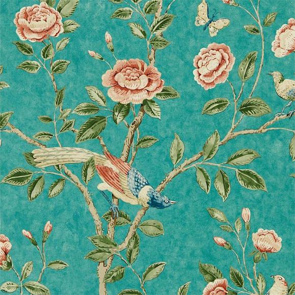 Обои Sanderson 216796 Andhara Teal/tumeric