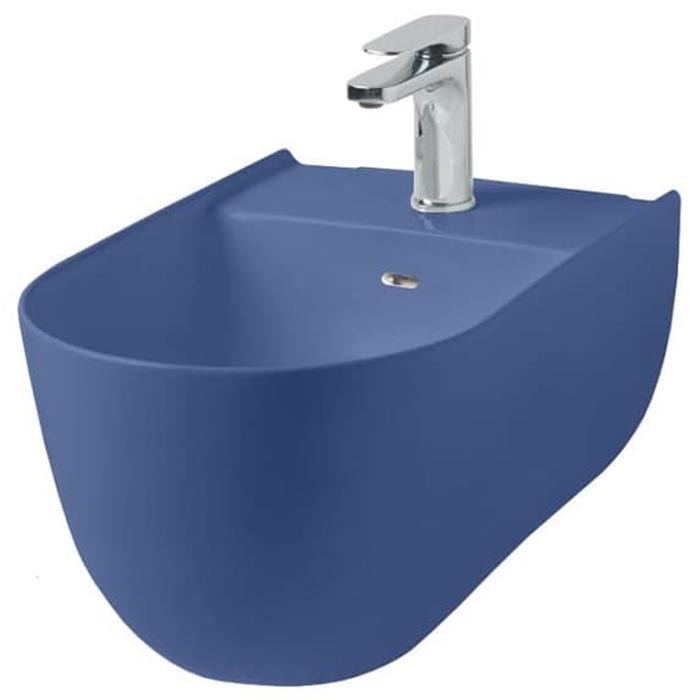 Artceram THE ONE Биде подвесное 52х35см, с креплениями, с 1 отв под смеситель. цвет: blu zaffiro